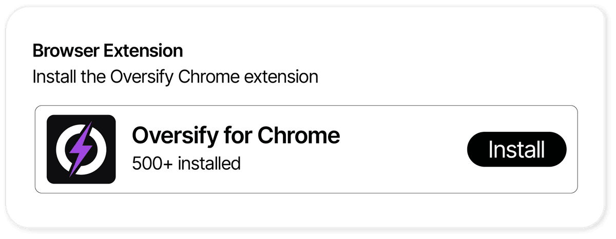 Install our Chrome extension